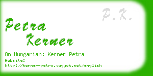 petra kerner business card